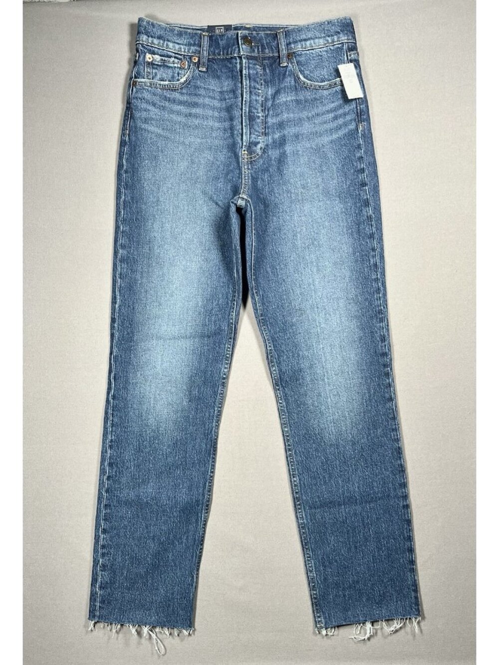 NWT Gap Cheeky Straight High Rise Indigo Wash Denim Jean - Women 29/8T X 31